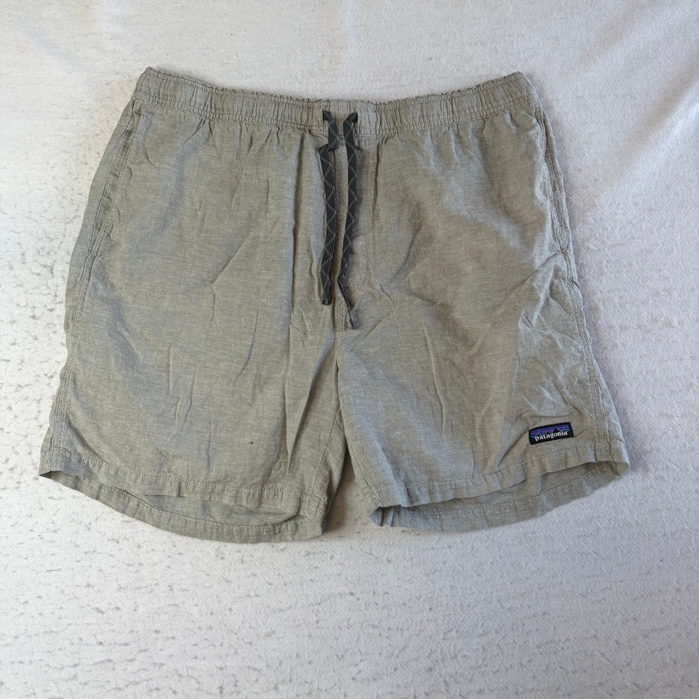 Patagonia Organic Cotton Shorts Mens XL Gray Casual Drawstring Pockets